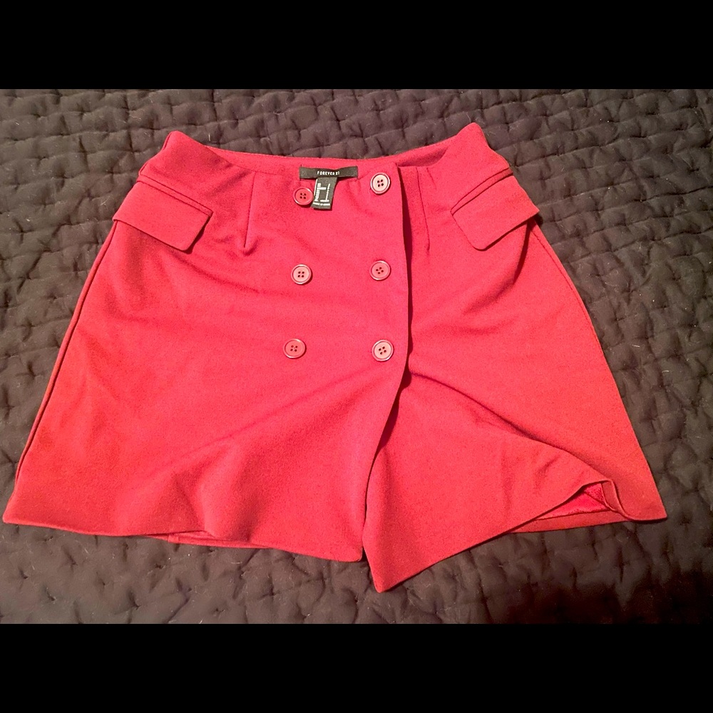 Red mini skirt